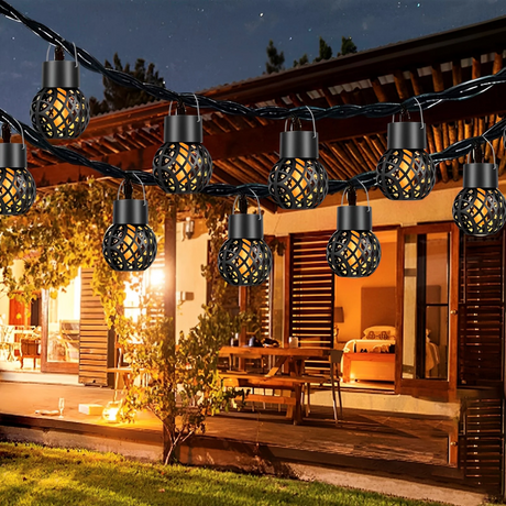 Magical Solar Hanging Lanterns with Flame Effect – Waterproof Outdoor Lighting for Gardens and Patios, 4 Pack-5