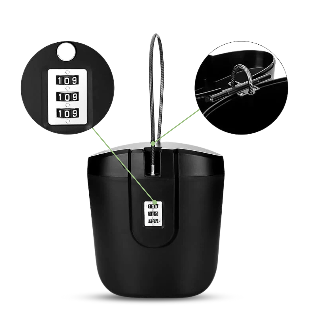 Travel Storage Box with 3-Digit Combination Lock | Compact & Secure for Valuables, Ideal for Beach, Camping, and Festivals