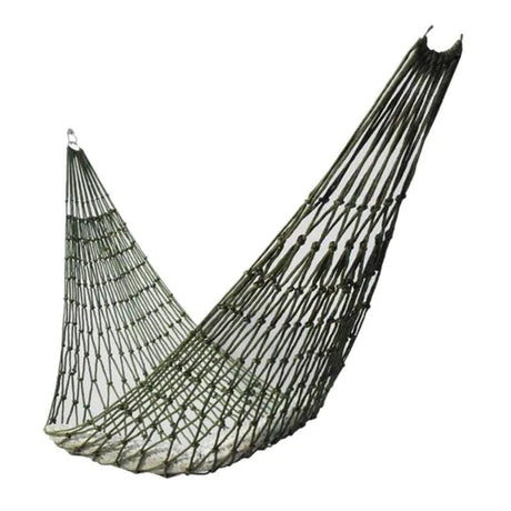 Lightweight Nylon Camping Hammock – Portable Army Green Hammock with Sturdy Steel Rings for Indoor and Outdoor Use, 250x150 cm-2