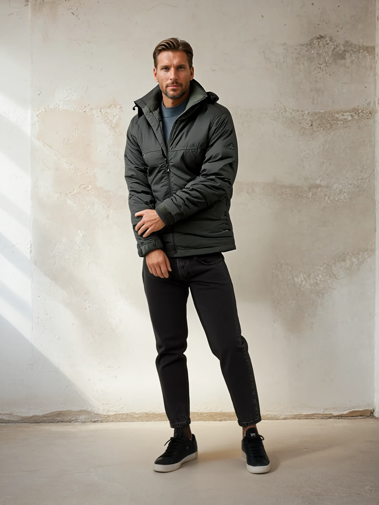 Adventure-Ready Waterproof Men's Jacket | Windproof Nylon with Detachable Hood for Outdoor Activities