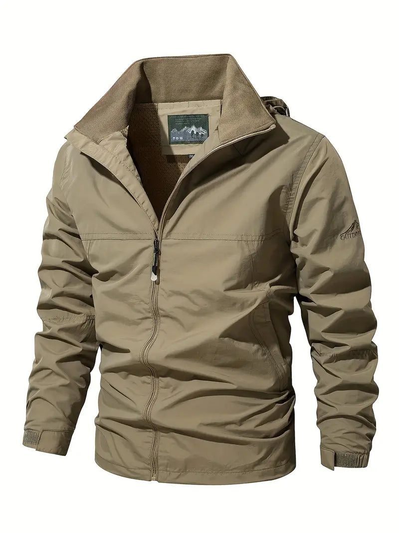 Variant image for Adventure-Ready Waterproof Men's Jacket | Windproof Nylon with Detachable Hood for Outdoor Activities-2
