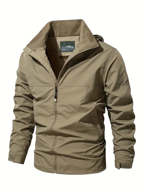 Variant image for Adventure-Ready Waterproof Men's Jacket | Windproof Nylon with Detachable Hood for Outdoor Activities-2
