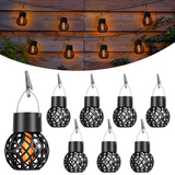 Magical Solar Hanging Lanterns with Flame Effect – Waterproof Outdoor Lighting for Gardens and Patios, 4 Pack-3