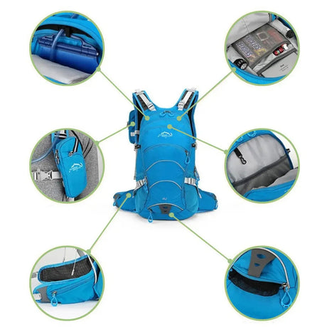 Adventure Ready Waterproof Travel Backpack | 20L Capacity, Hydration System, Lightweight Design, 4 Compartments-5