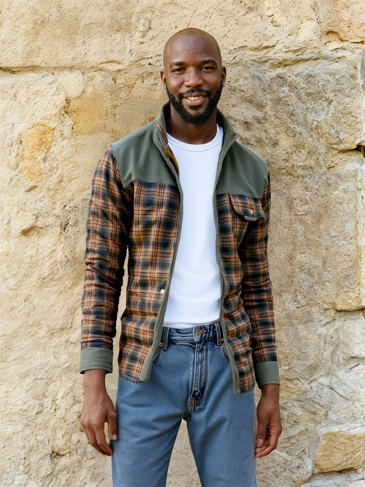 Men's Winter Jacket | Lightweight Insulation, Checkered Pattern, Eco-Friendly Materials