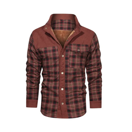 Variant image for Outdoorhaven Men's Winter Jacket | Lightweight Insulation, Checkered Pattern, Eco-Friendly Materials-6