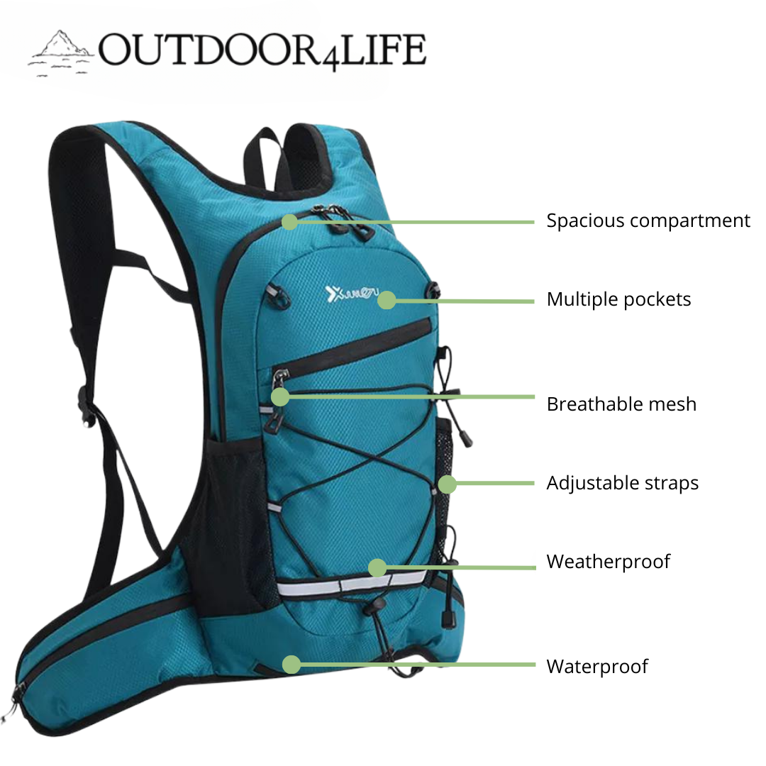 Ultimate Outdoor Backpack for Hiking and Biking | Durable, Breathable, Multifunctional Storage with Elastic Rope Design